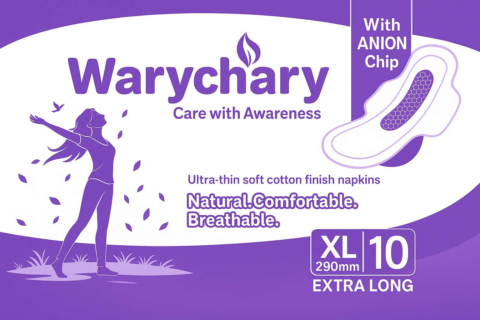 WaryChary Sanitary Pad (Pack Of 30)